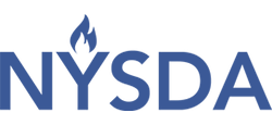 The image displays a logo with text that reads NYSDA in bold capital letters, followed by the word DAILY in smaller font size beneath it. The logo features a stylized representation of a flame or candle, and the background is a gradient of blue shades.